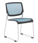 Kimball Poly Stackable Mesh Side Chair, Sky Blue